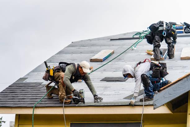 Professional Gutter Installation technician working in Summit Hill, PA